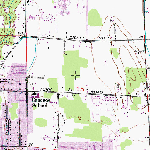 Topographic Map of Kellogg Village Mobile Home Park, WA