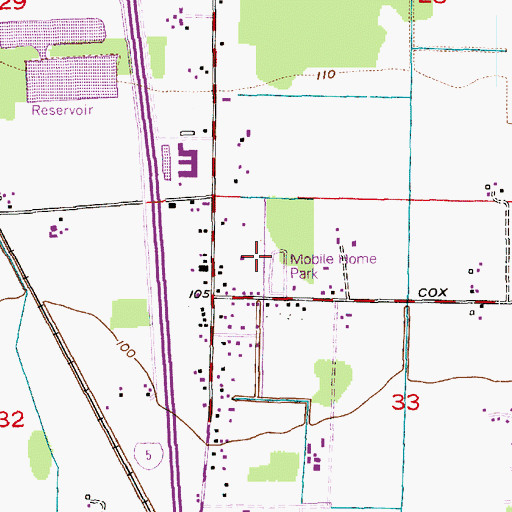 Topographic Map of Midway Gardens Mobile Park, WA
