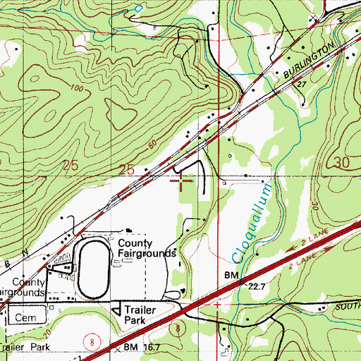 Topographic Map of Viking West Mobile Home Park, WA