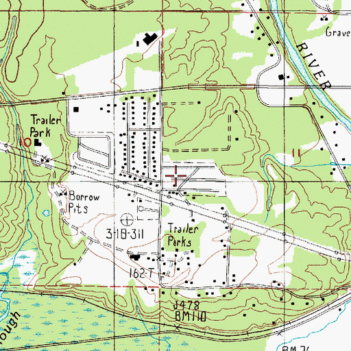 Topographic Map of Country Estates Mobile Home Park, WA