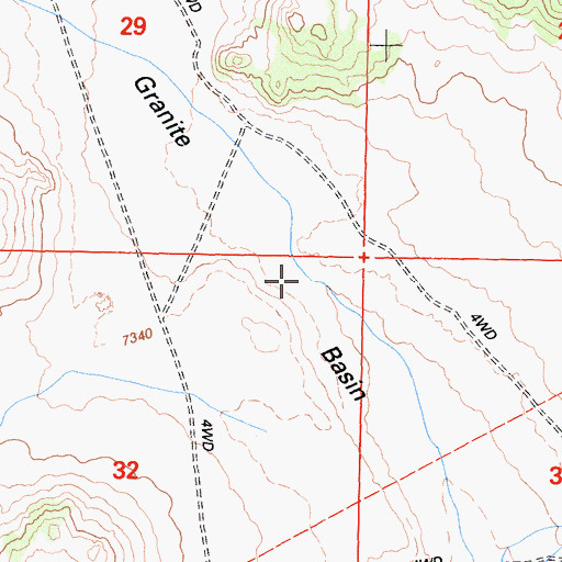 Topographic Map of Granite Basin, CA