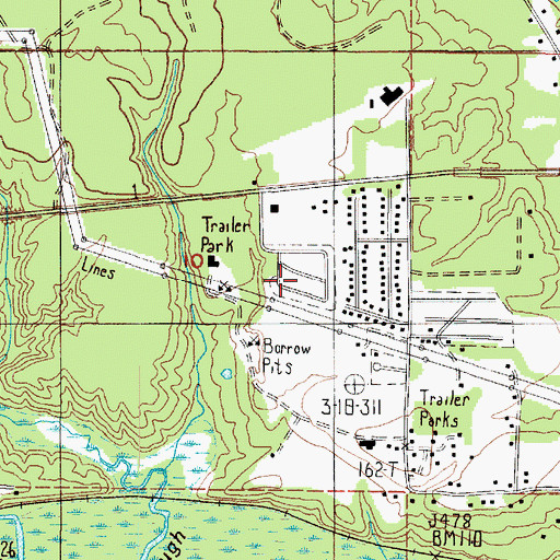 Topographic Map of Hidden Valley Mobile Home Park, WA