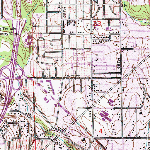 Topographic Map of Courtyard Mobile Home Park, WA