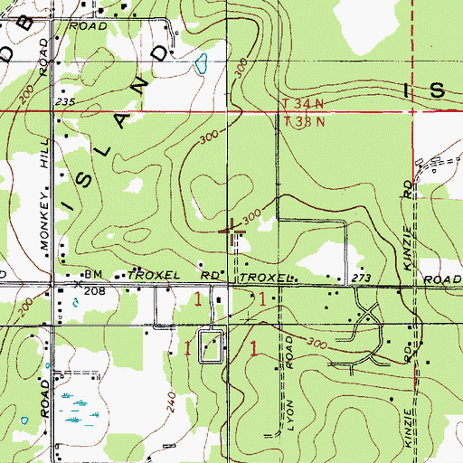 Topographic Map of Fort Knox Mobile Home Park, WA