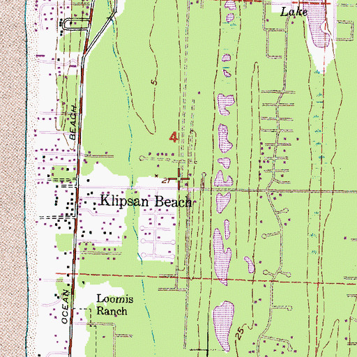 Topographic Map of Klipsan Meadows Park, WA