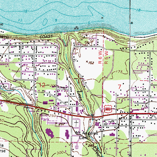 Topographic Map of Al's Mobile Home Park, WA