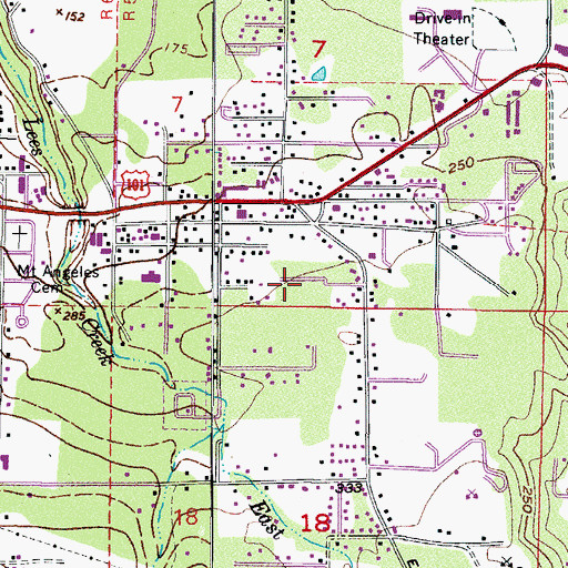Topographic Map of Bayview Mobile Home Park, WA