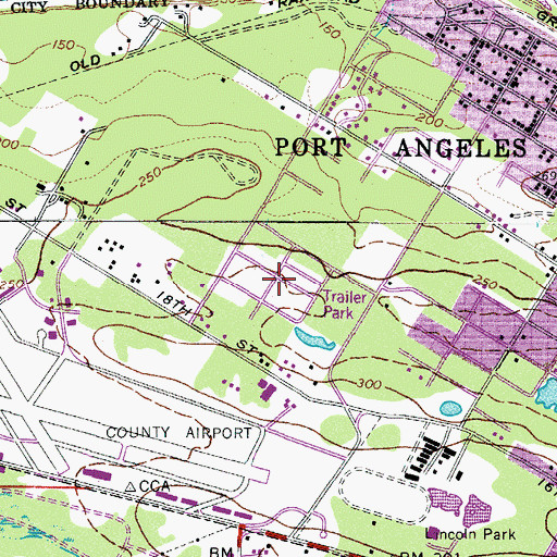 Topographic Map of Cedar Glen Mobile Home Park, WA