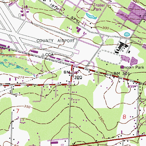 Topographic Map of Mountain View Mobile Park, WA