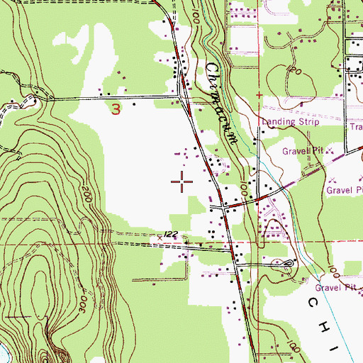 Topographic Map of Mountain View Mobile Home Park, WA