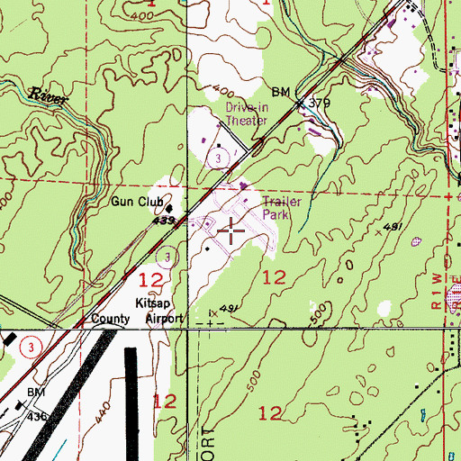 Topographic Map of Aero Mobile Court, WA