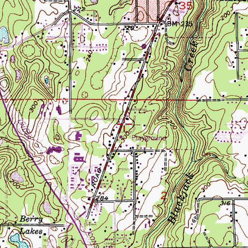 Topographic Map of Heritage Mobile Home Park, WA