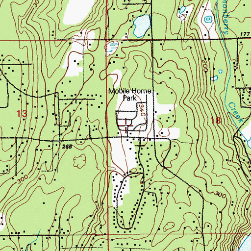 Topographic Map of Kitsap West Mobile Home Court, WA