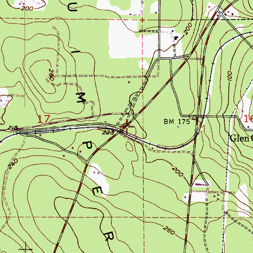 Topographic Map of Hawkeye Mobile Home Park, WA