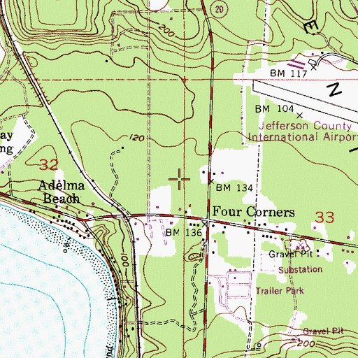 Topographic Map of Moores Mobile Manor, WA
