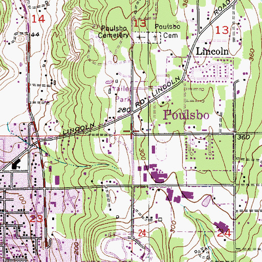Topographic Map of Viking Mobile Home Park, WA