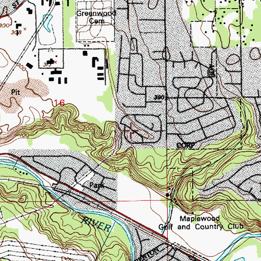 Topographic Map of Sunnydale Mobile Home Park, WA