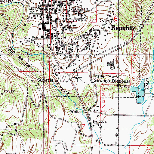 Topographic Map of Eastside Trailer Court, WA