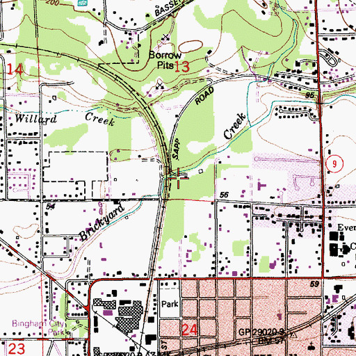Topographic Map of Skagit Valley View Mobile Home Park, WA