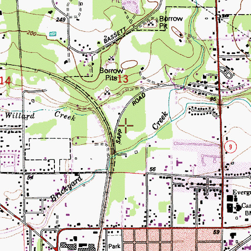 Topographic Map of Valley View Mobile Home Park, WA