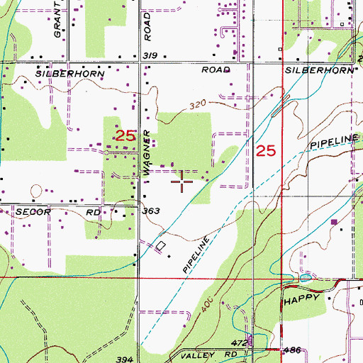 Topographic Map of Avellana Mobile Home Park, WA