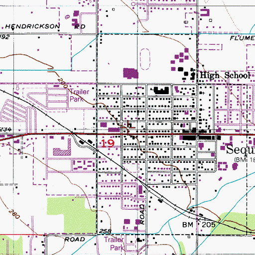 Topographic Map of Dukes Mobile Home Park, WA