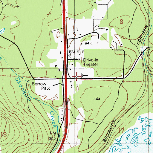 Topographic Map of Taylor Towne Manor Mobile Home Park, WA