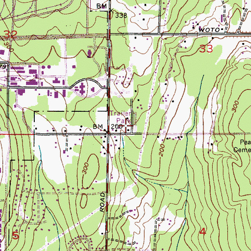 Topographic Map of Clear Creek Mobile Home Park, WA
