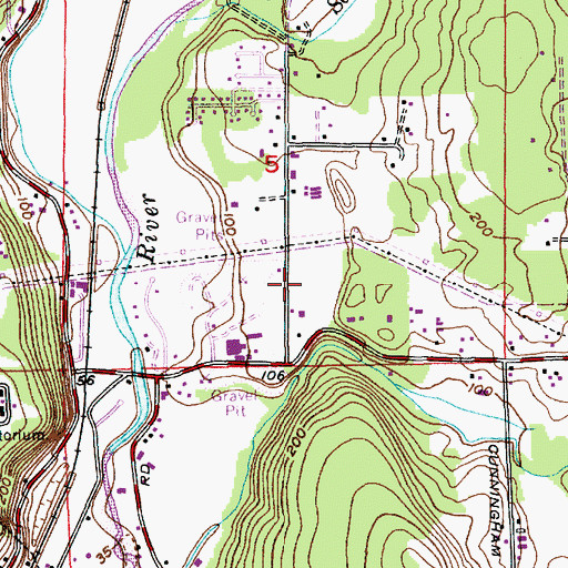 Topographic Map of Circle H Mobile Home Park, WA