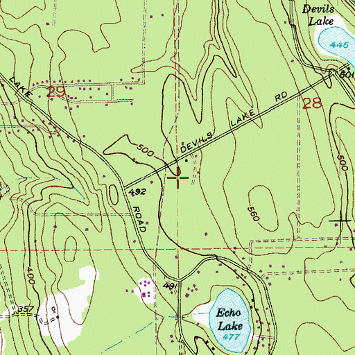 Topographic Map of Lost Lake Mobile Home Park, WA