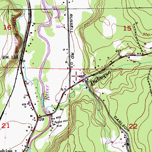 Topographic Map of Machias Mobile Manor, WA