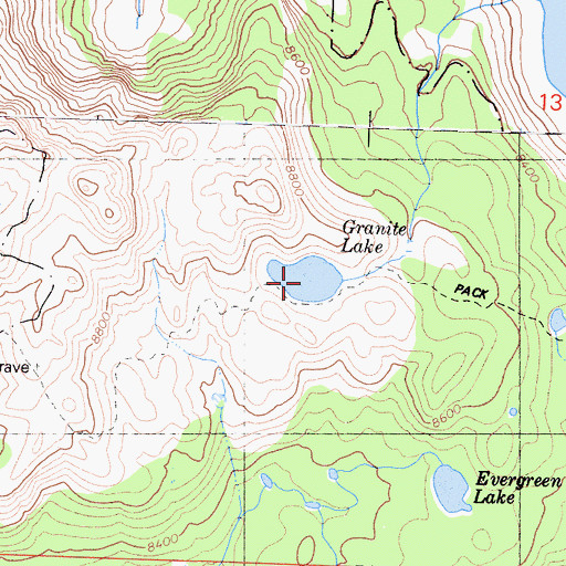 Topographic Map of Granite Lake, CA