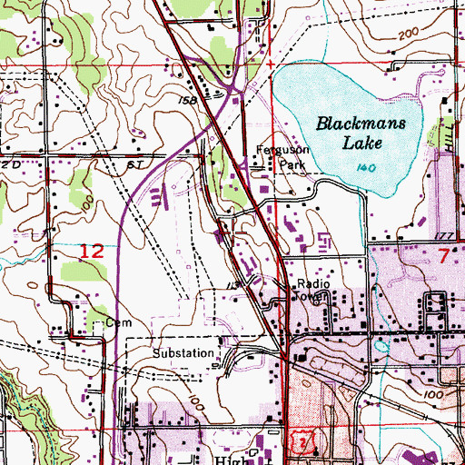 Topographic Map of Snohomish Mobile Home Park, WA