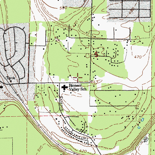Topographic Map of Cascade Green Mobile Home Park, WA