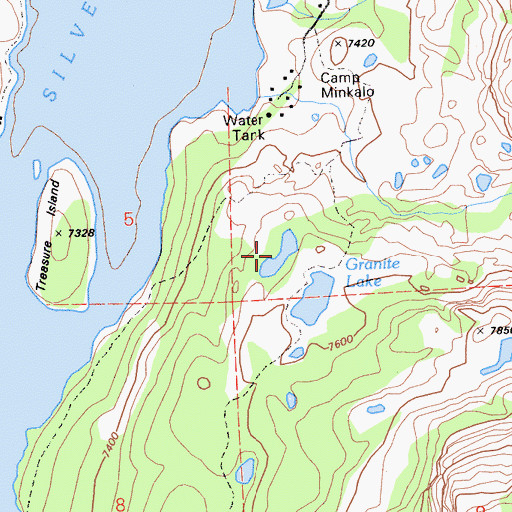 Topographic Map of Granite Lake, CA