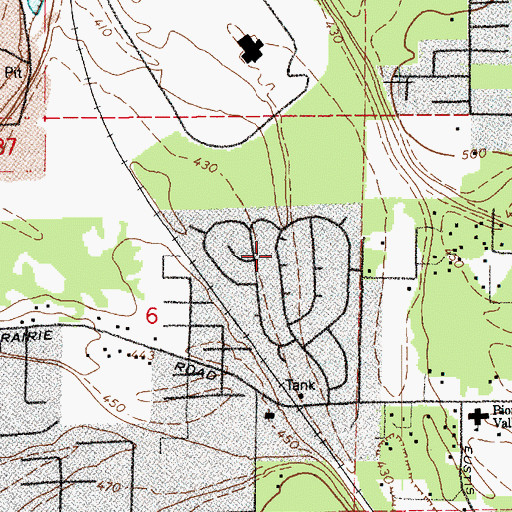 Topographic Map of Fir Meadows Mobile Home Park, WA