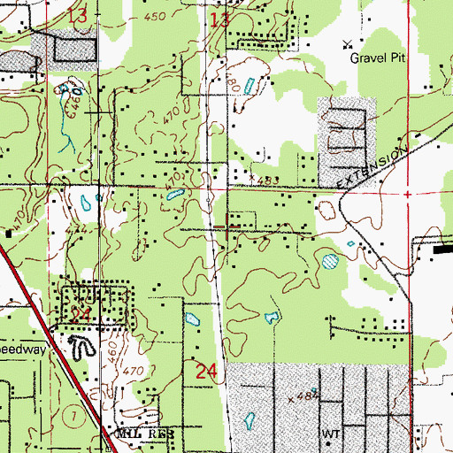 Topographic Map of Rainier West Mobile Home Park, WA