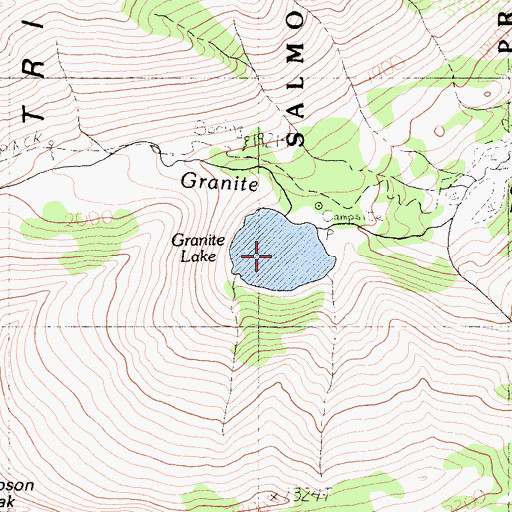Topographic Map of Granite Lake, CA
