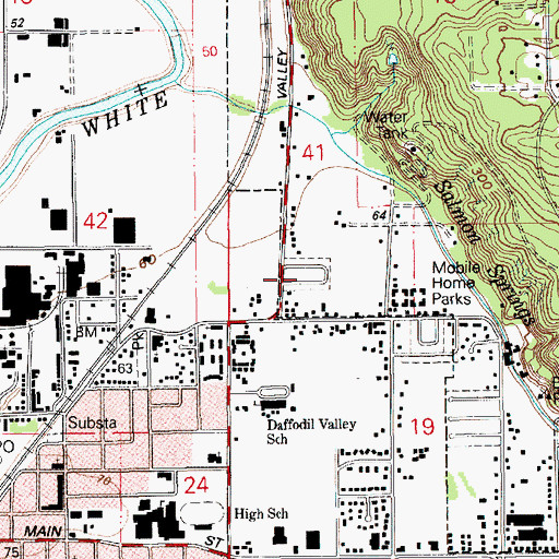 Topographic Map of Double A Mobile Manor, WA
