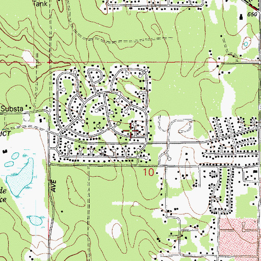 Topographic Map of Rhododendron Mobile Home Park, WA