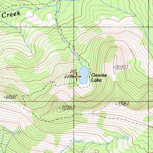 Topographic Map of Granite Lake, CA