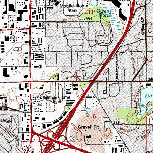 Topographic Map of Carriage Mobile Home Court, WA