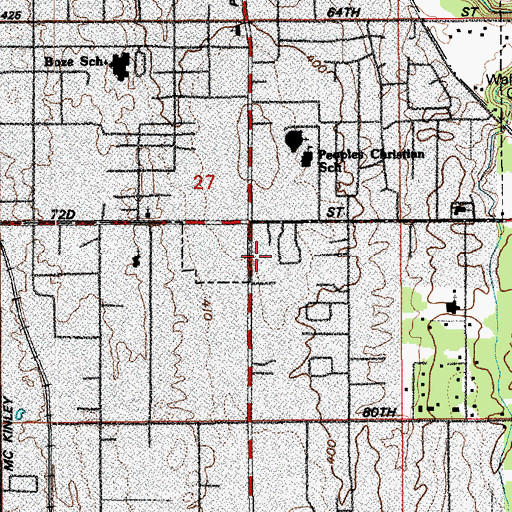 Topographic Map of Diru Mobile Home Park, WA