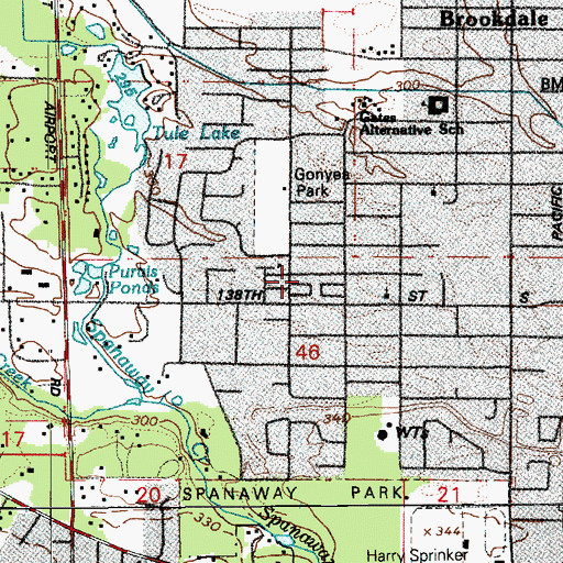 Topographic Map of Firwood Mobile Home Park, WA