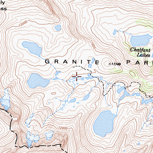 Topographic Map of Granite Park, CA