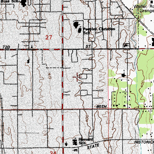 Topographic Map of The Maples Mobile Home Park, WA