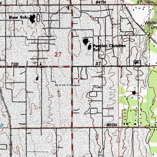 Topographic Map of Tyee Mobile Park, WA