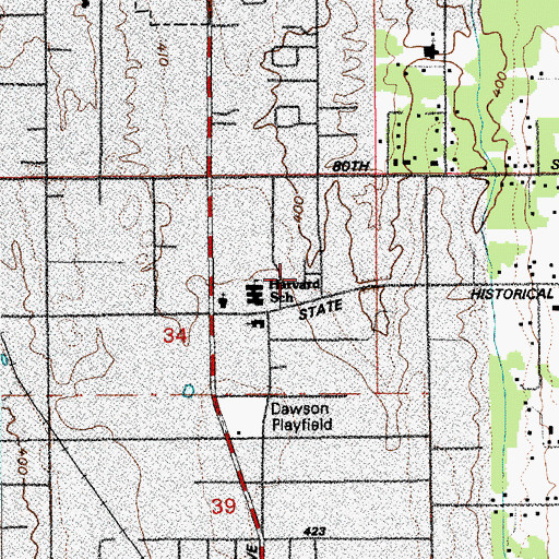 Topographic Map of Wilkeson Gardens Mobile Home Park, WA