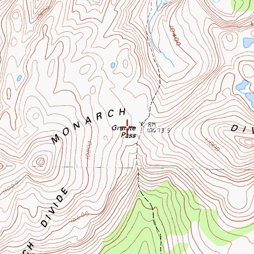 Topographic Map of Granite Pass, CA