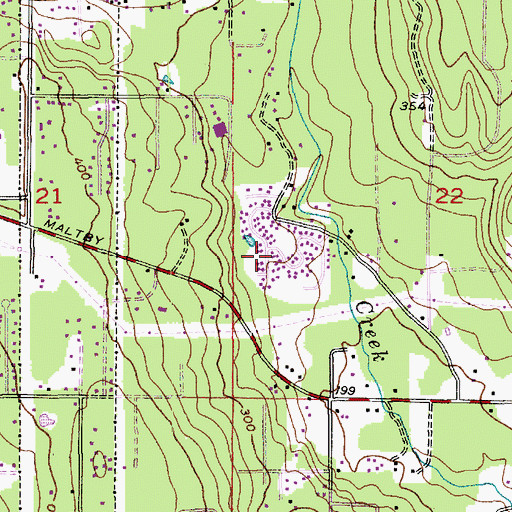 Topographic Map of Country Carriage Estates Mobile Home Park, WA